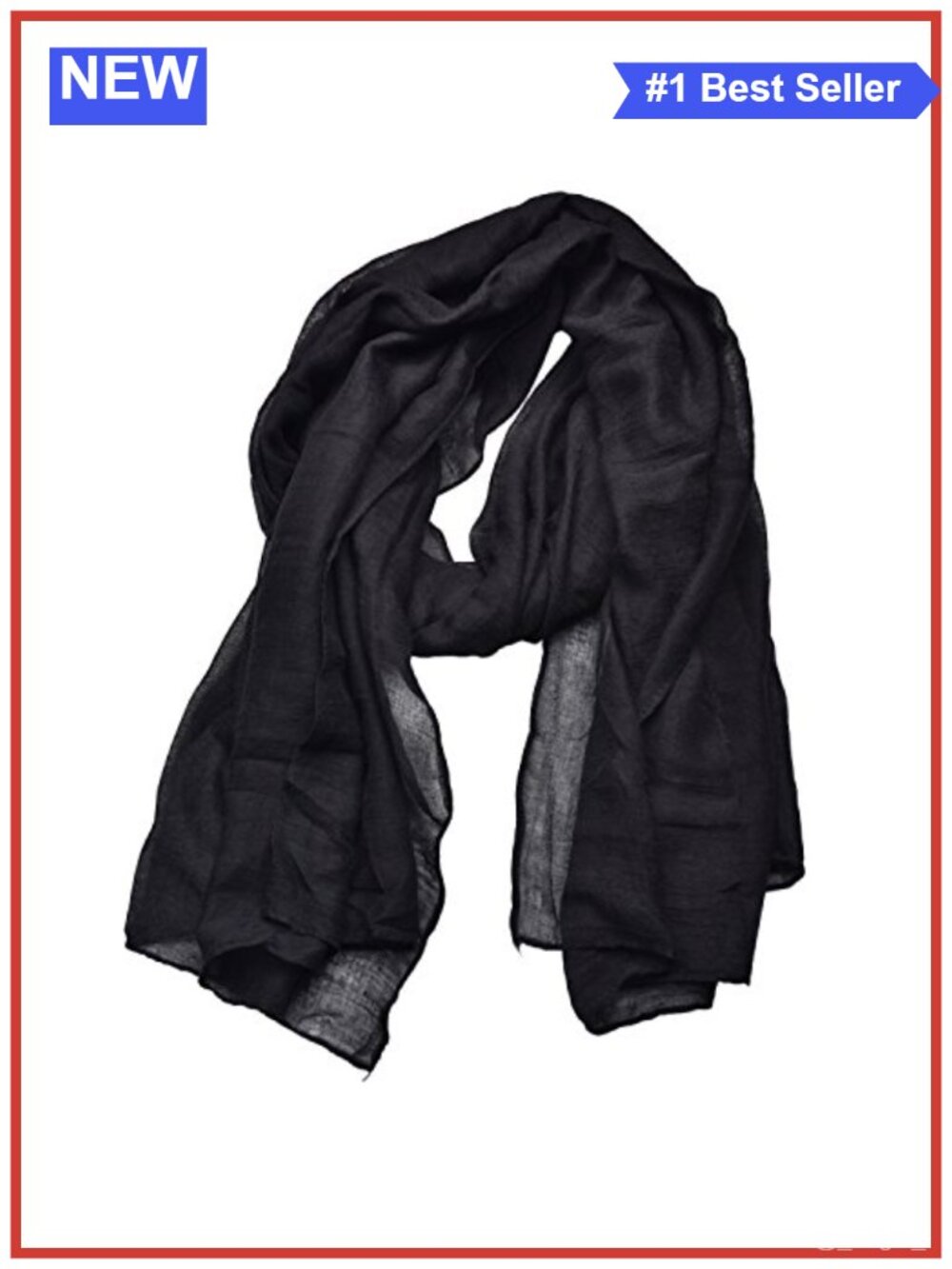 Women's Light Soft Solid Shawl Wrap Scarf Polyester Cotton 70.8x35.4
